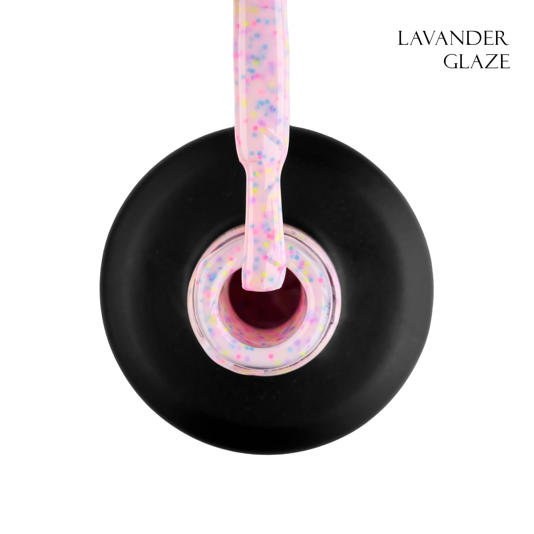 GLOSS Yogurt Base Lavender Glaze, 15 ml (soft lavender with colorful confetti)